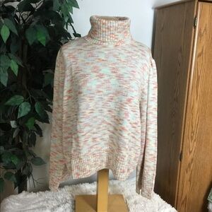 Lauren Conrad bell sleeve turtleneck sweater multi color size XXL
